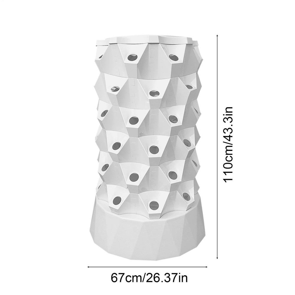 48 Pot Vertical Hydroponics Tower Systems Set Hydroponic Growing Kit Garden Home