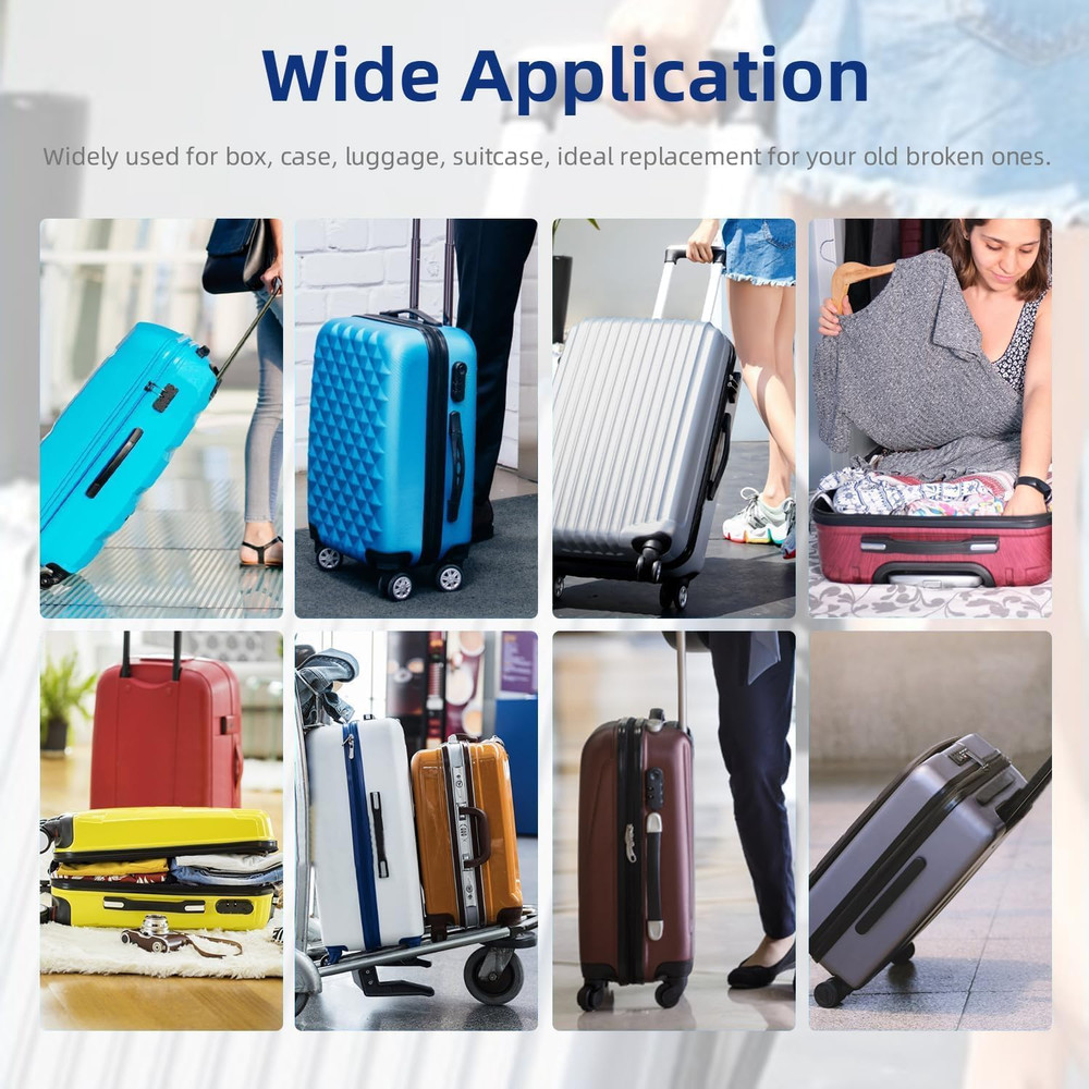 2Pcs Luggage Handle 9.06" X 0.98" (L X W) Plastic Pull Handle Grip Replacement 2