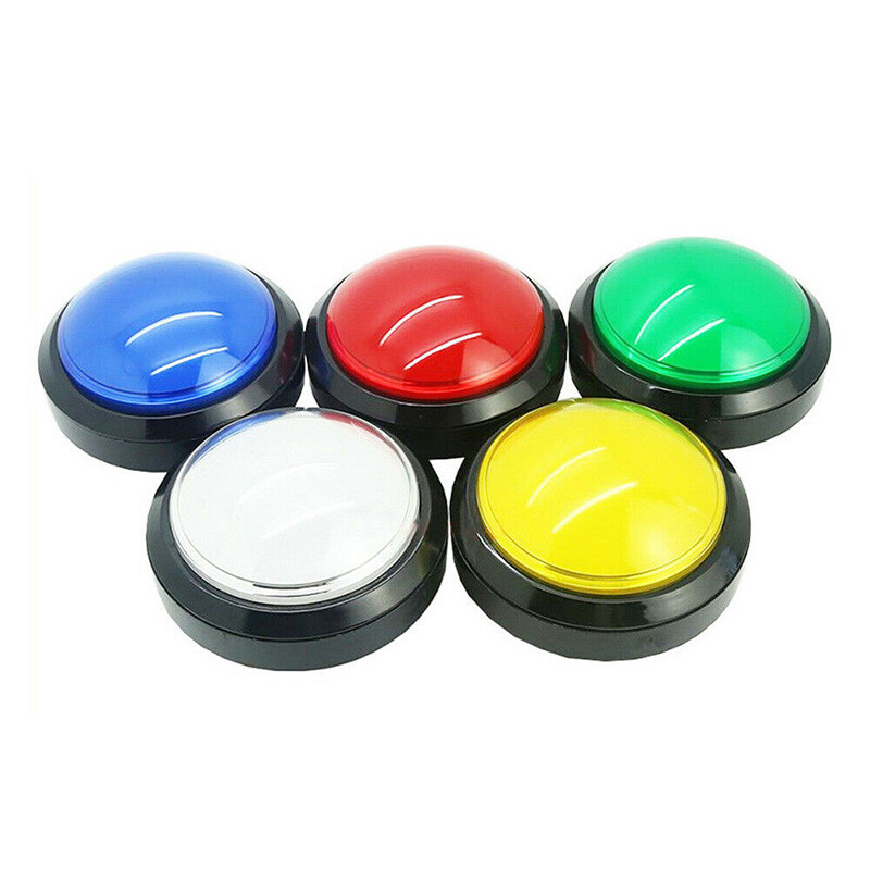100mm Arcade Button LED Dome Illuminated with Microswitch Pop Music JAMMA MAME
