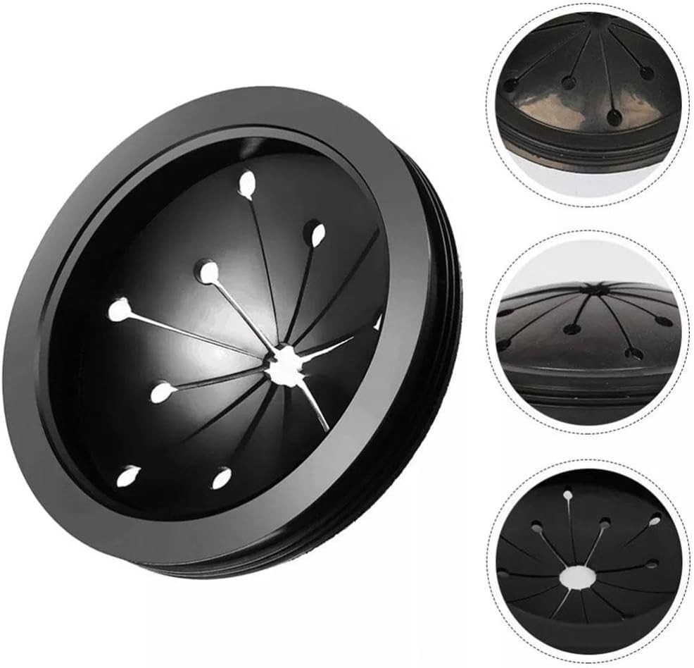 Black 3-Inch Garbage Disposal Splash Guard - Kitchen Sink Baffle Covers