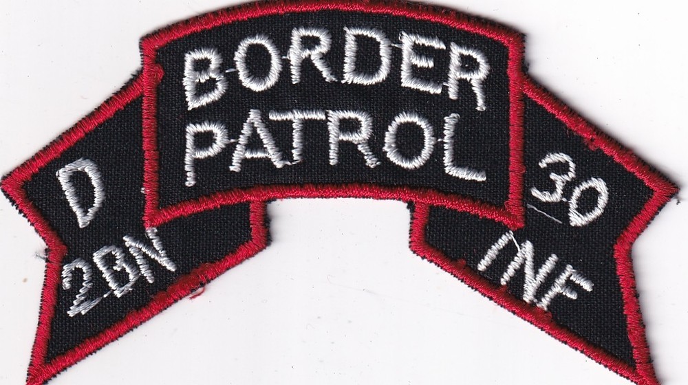 D Co 2nd BN 30th Infantry Patrol scroll patch Cold War 1980s