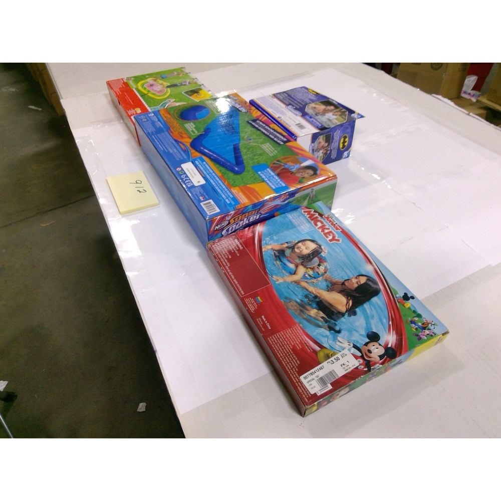 Nerf Super Soaker Slider Cocomelon Splash Pad Mickey Float Batman Boat Bundle