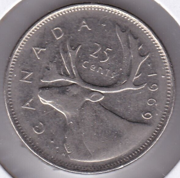 1969 Canada 25 Cents