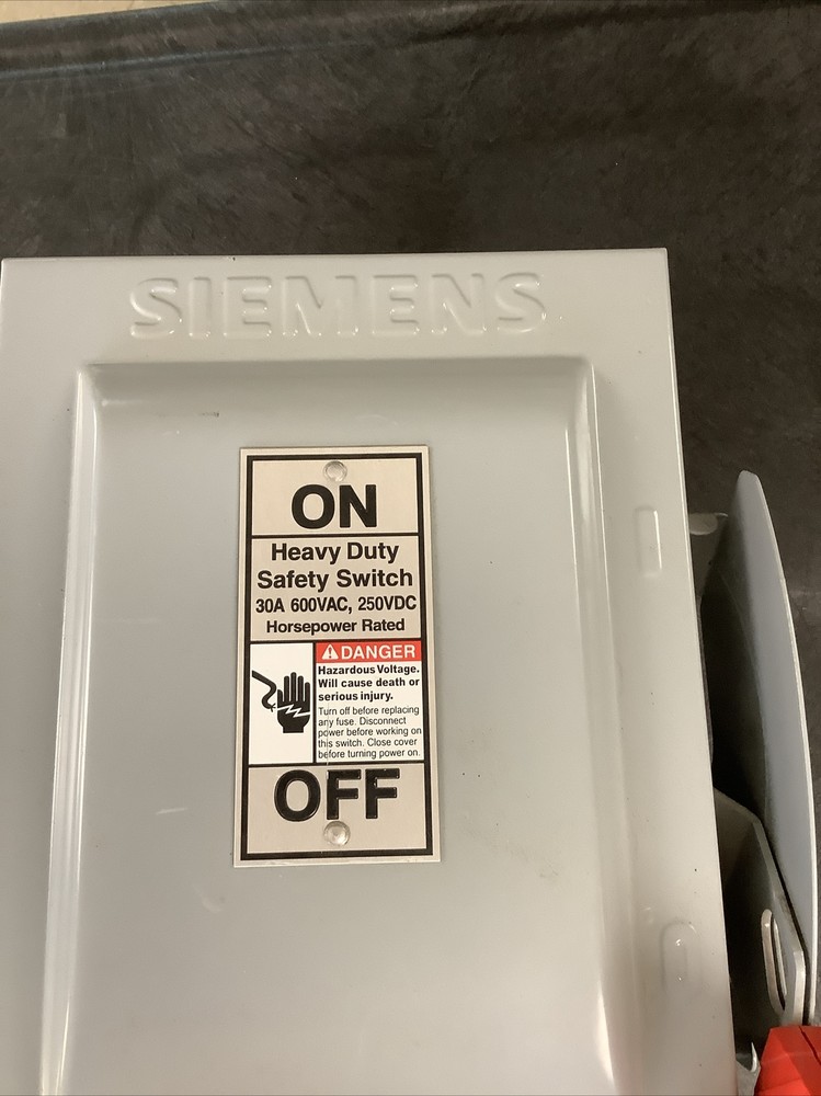 Siemens Heavy Duty Safety Switch 30A