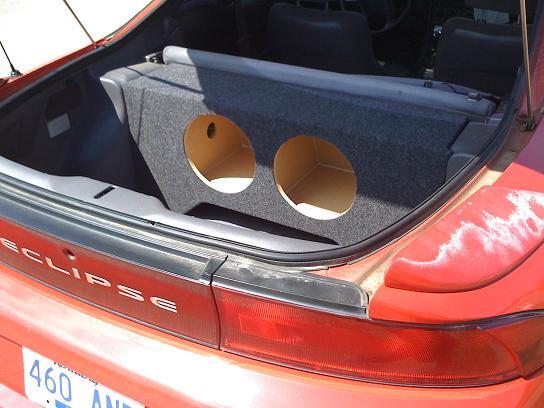 95-99 Mitsubishi Eclipse Custom Sub Enclosure Subwoofer Speaker Box (2 10")