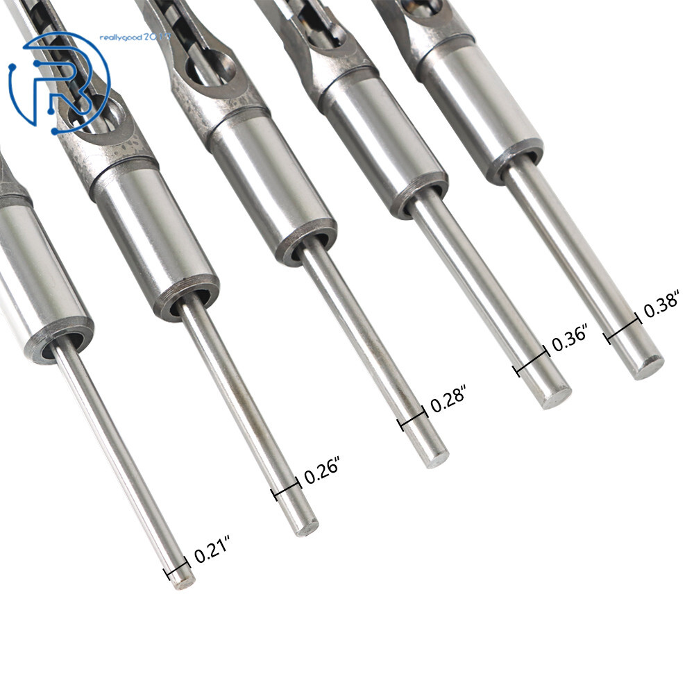 7Pack Square Hole Drill Woodworking Square Hole Tenon High Speed Chisel Bit New