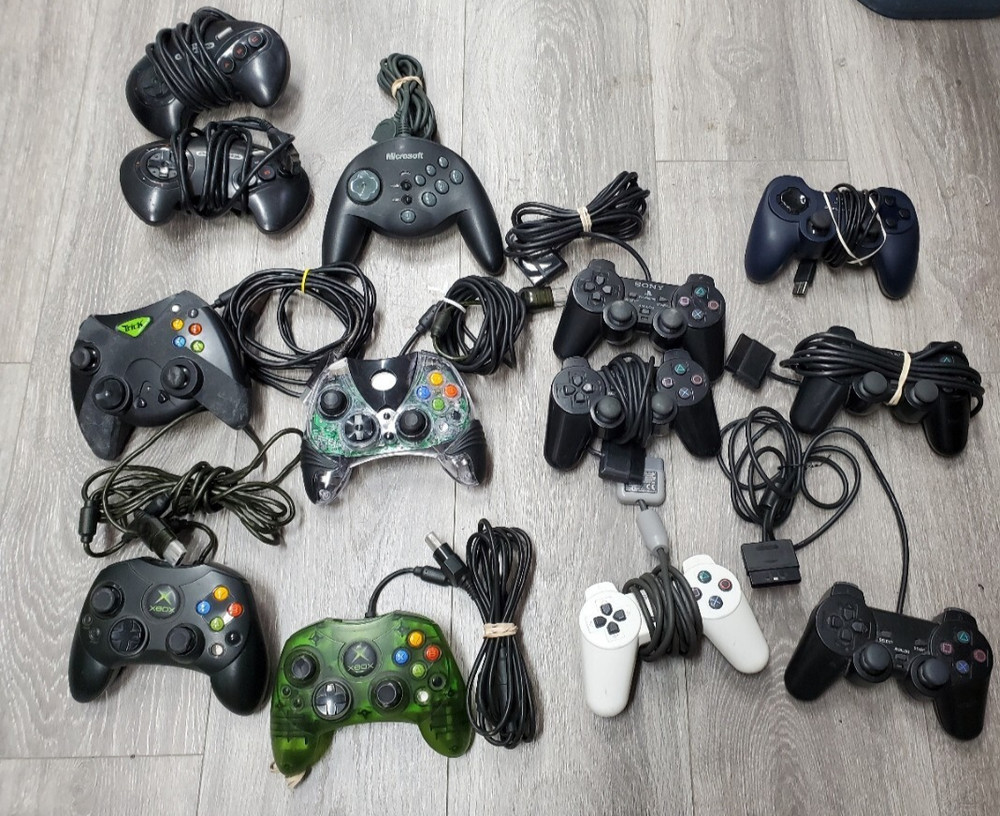 Lot of Console Game Controllers