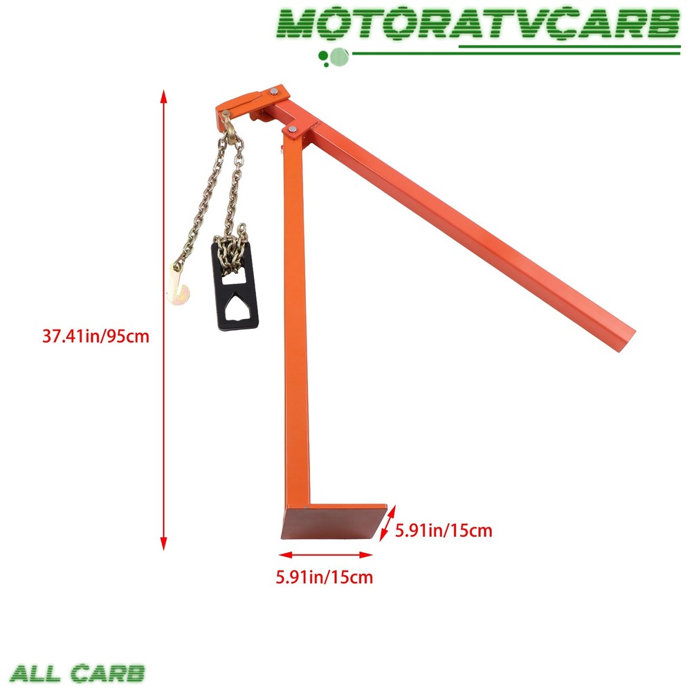ALL-CARB 36in T Post Puller Fence Post Pullers with Puller Plate 47in Chain