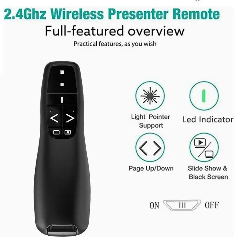 Presenter Clicker PPT Slide Clicker Wireless Remote Control Presenter Pointer