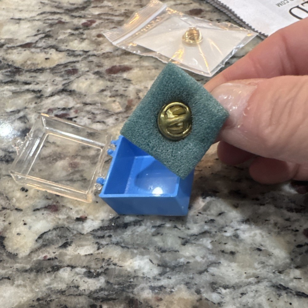 Masonic Square and Compass Lapel Pin with Blue Presentation Box