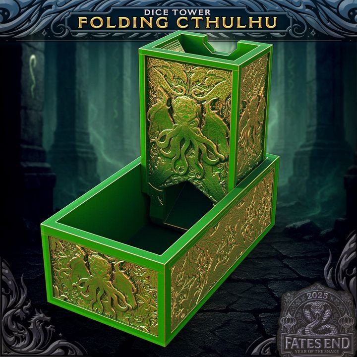 Fantasy Dice Tower- Folding Cthullu Box Tower