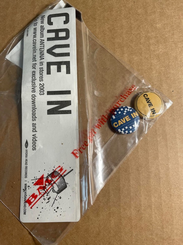 Cave In buttons - sealed promo set (2) 2003 - 1"