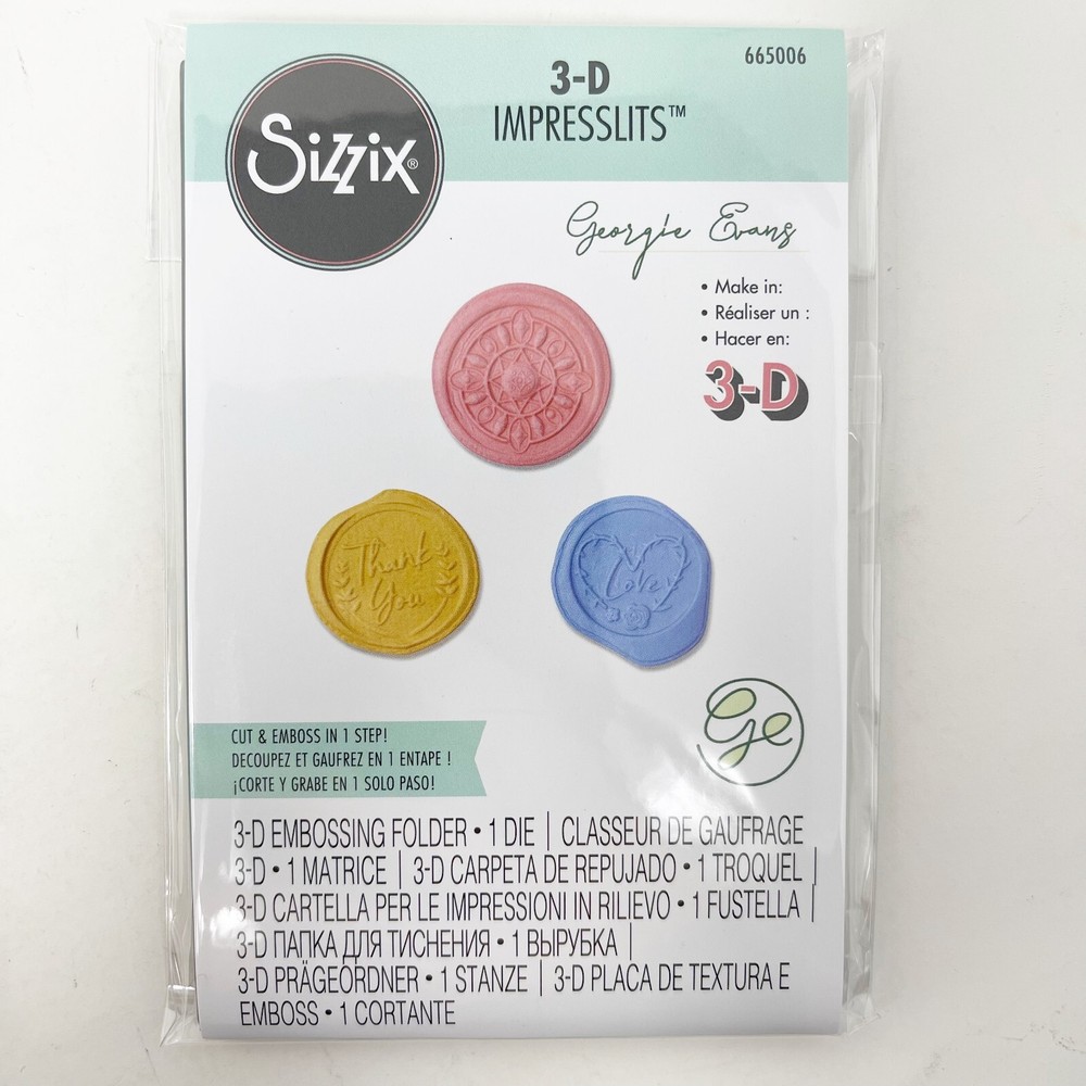 Sizzix Thinlits Summer Vacation Party Cutting Dies Bundle 3-D Impresslits Seals