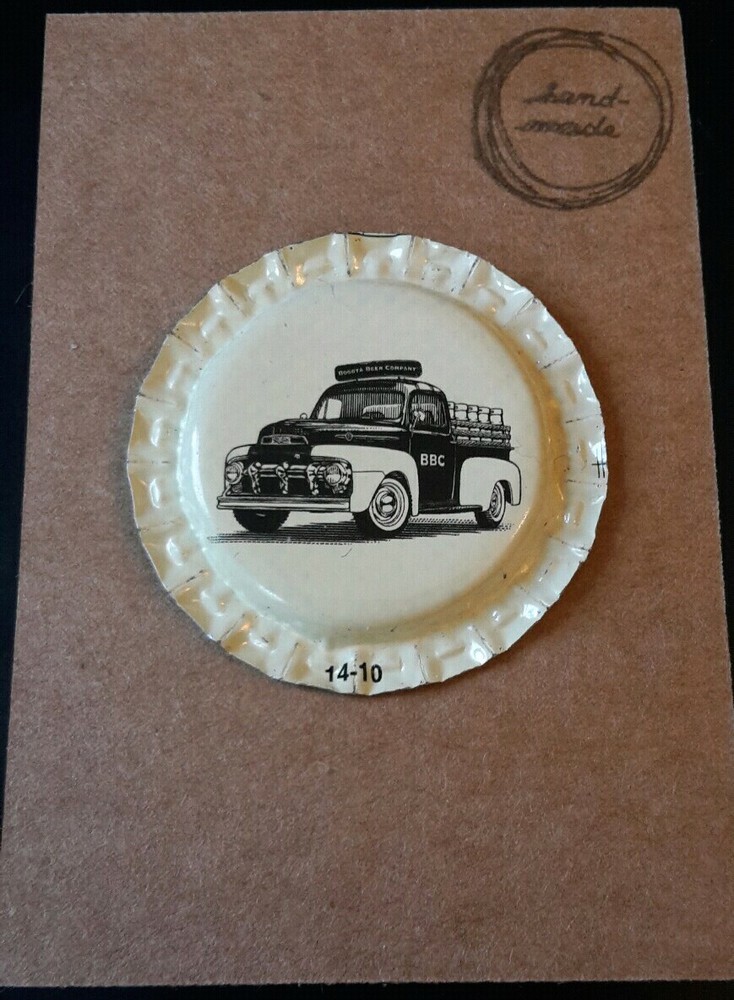 BOTTLE CAP FRIDGE MAGNET PICK UP TRUCK