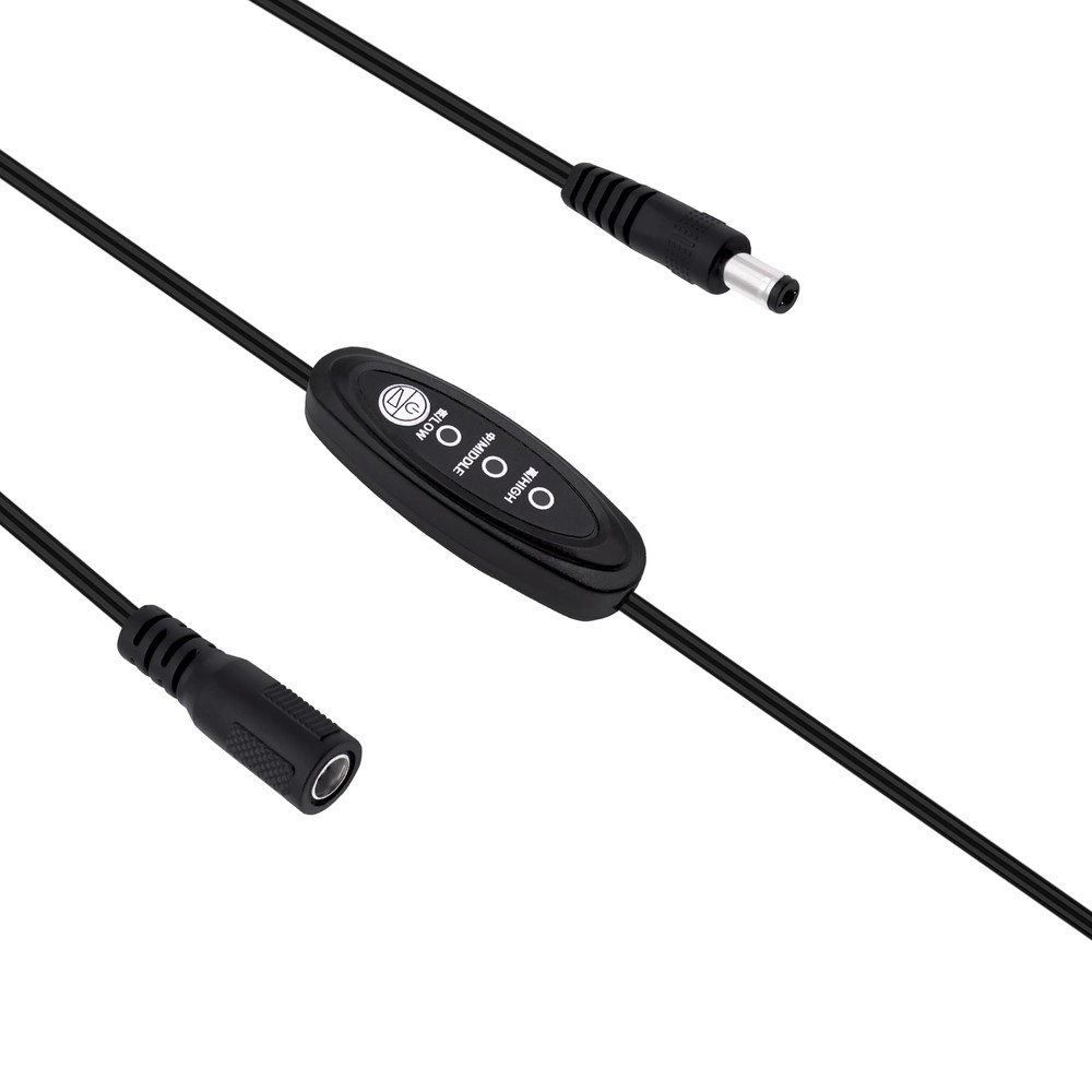 DC Power Cable with 3 Speed Switch 5V DC Jack Extension Cord with Inline 3 Po...