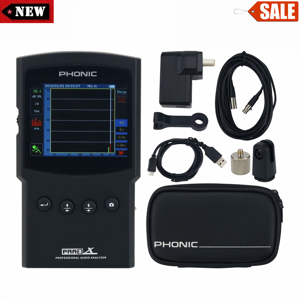 PHONIC PAA3X Handheld Audio Spectrum Analyzer Support Screenshot Balanced XLR