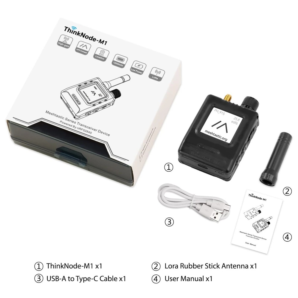 ThinkNode-M1 ELECROW LoRa Meshtastic Transceiver with GPS and nRF52840 - NEW