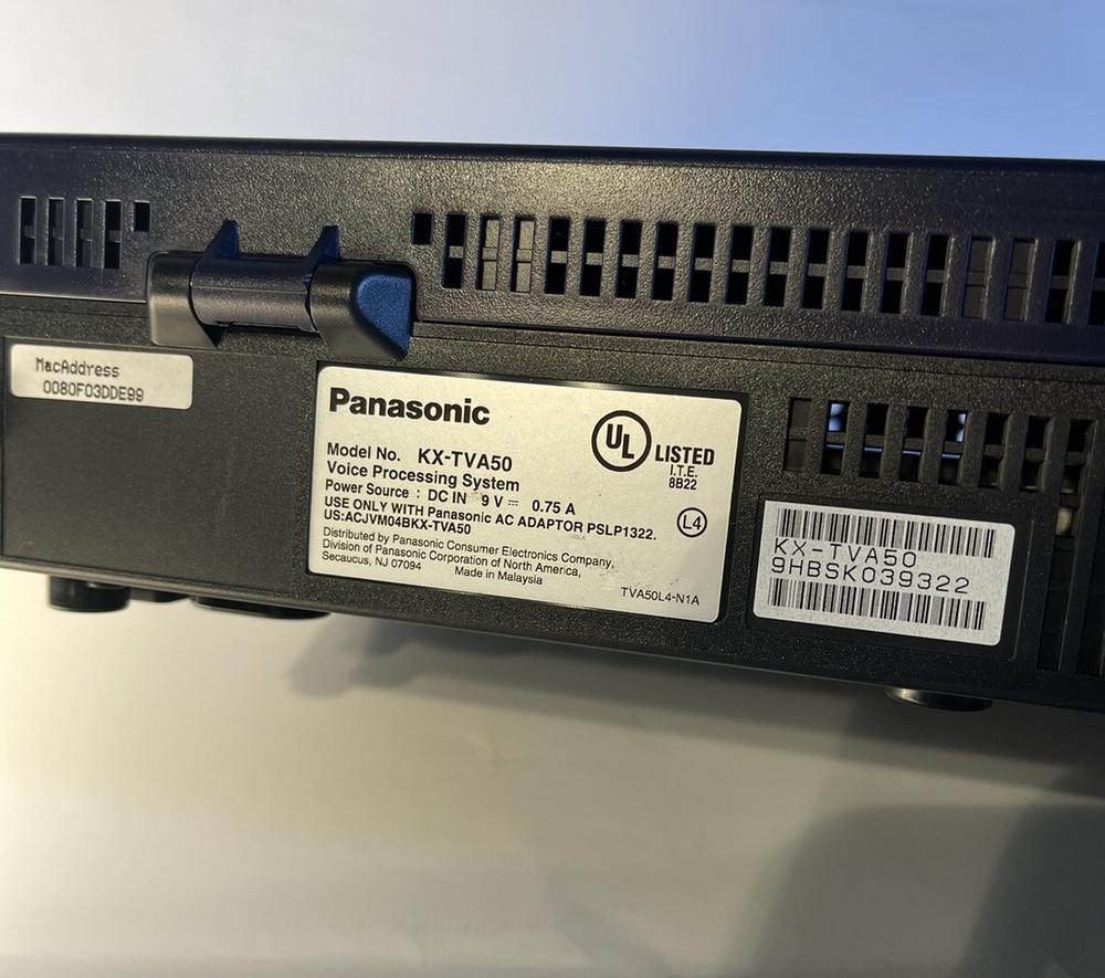 Panasonic KX-TVA50 Voice Mail Voice Processing System