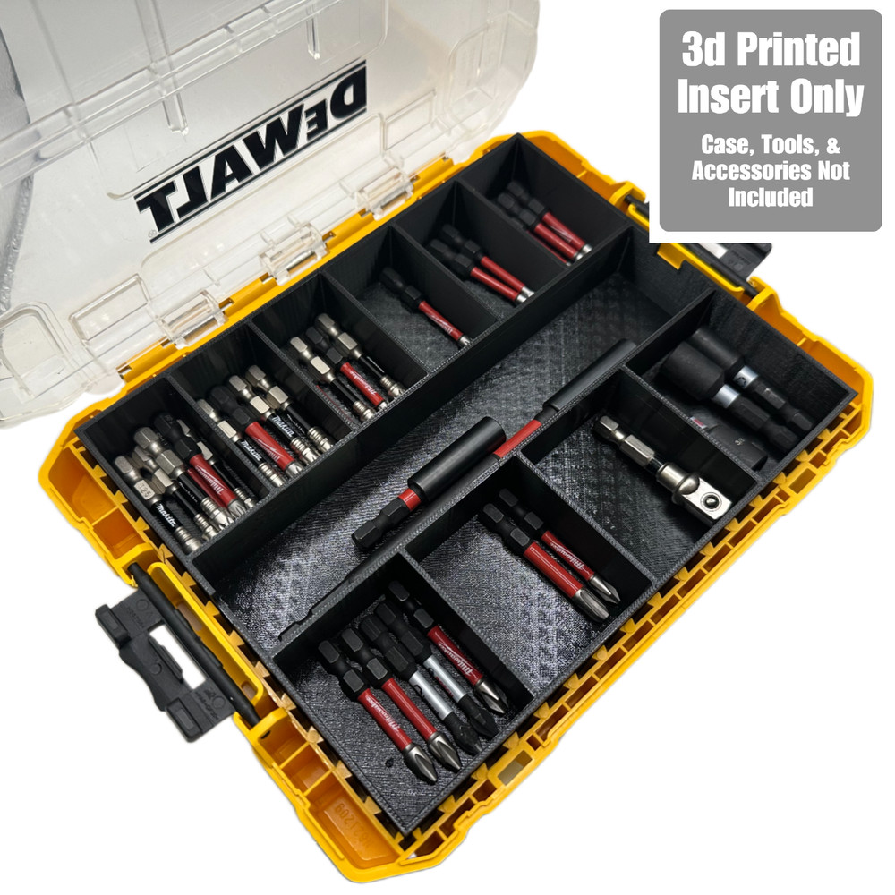 ToolCraft3d Impact Bit Organizer Insert for DEWALT Medium ToughCase (11 comp)