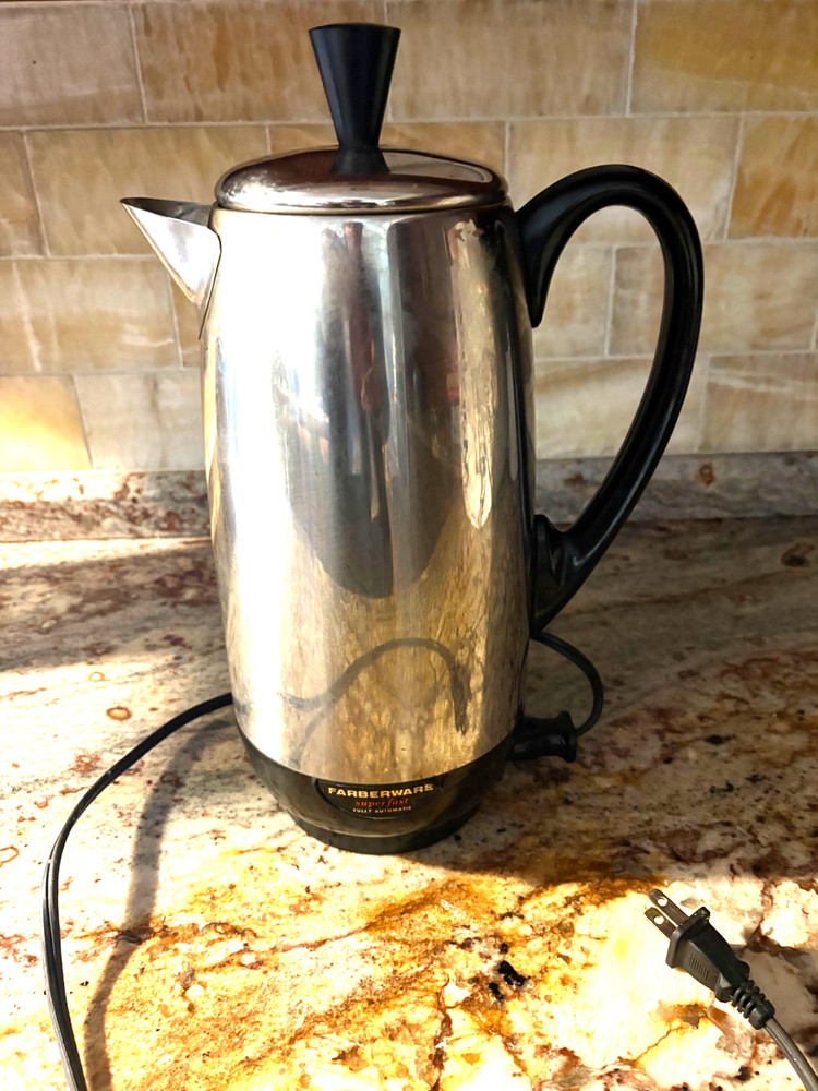 Vintage Farberware Superfast Fully Automatic Percolator Model 142 Retro WORKS