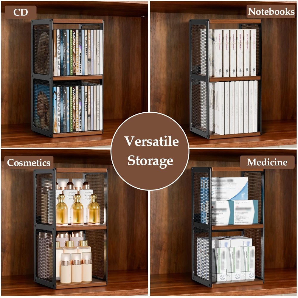 CD Storage Holder,CD Rack Organizer,Wood CD Display,Hold 32 Cases,CD Display ...
