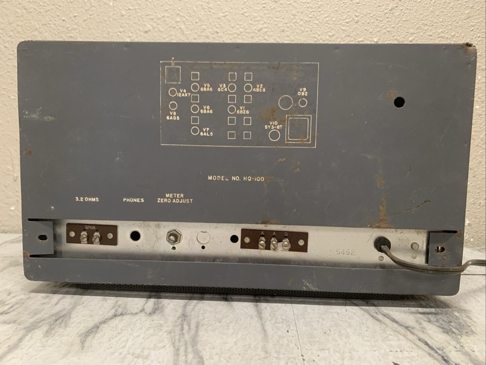 Hammarlund HQ-100 General Coverage HF/AM Ham Radio Receiver Untested