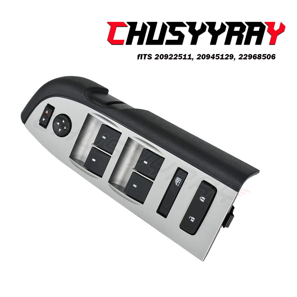 Window Master Switch 22968506 Bezel Mirror & Lock Fits Chevy Silverado 2500