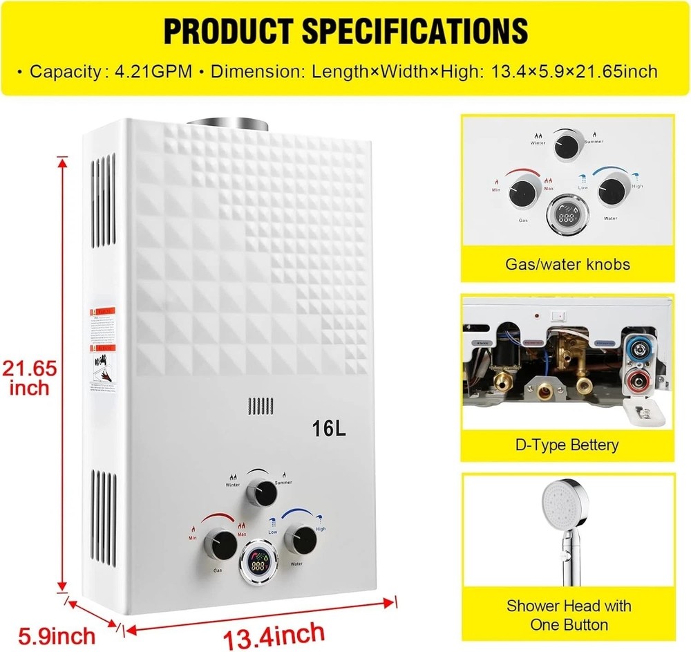 Lightweight Outdoor Gas Hot Water Heater