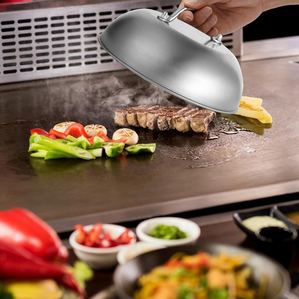 9" Wide Smashed Burger Griddle Accessory Dome for Blackstone Melting &...