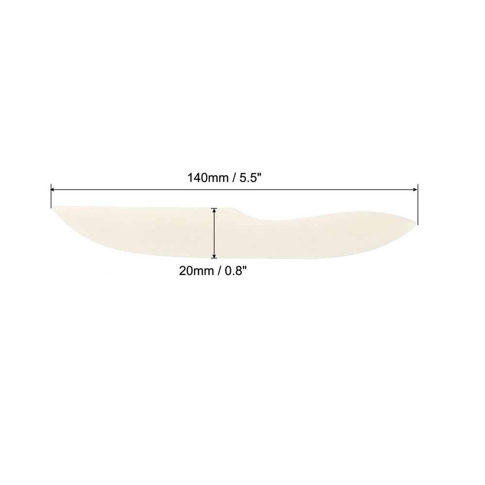 Bone Folder Creaser Paper Creaser Arc Shape Scoring Folding Tool, White-2