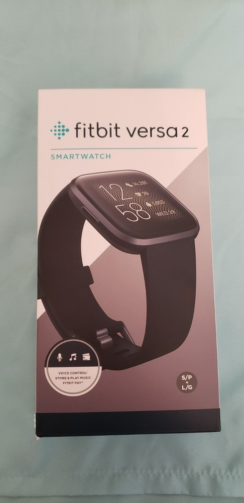 NEW Black Silicon Band L - For Fitbit Versa/Versa 2/Versa Lite