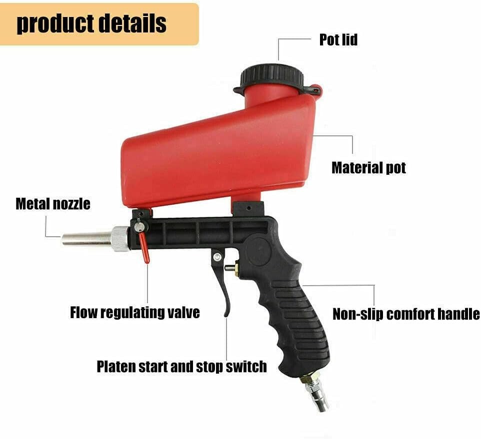 Versatile 1/4” Air Sandblaster - Effortlessly Remove Paint, Rust & Corrosion