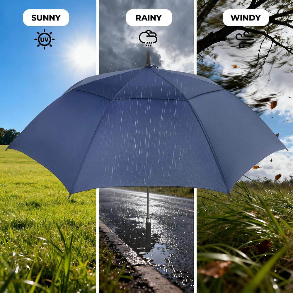 Automatic Open Extra Large Golf Umbrella Windproof Heavy Duty Large Umbrellas fo