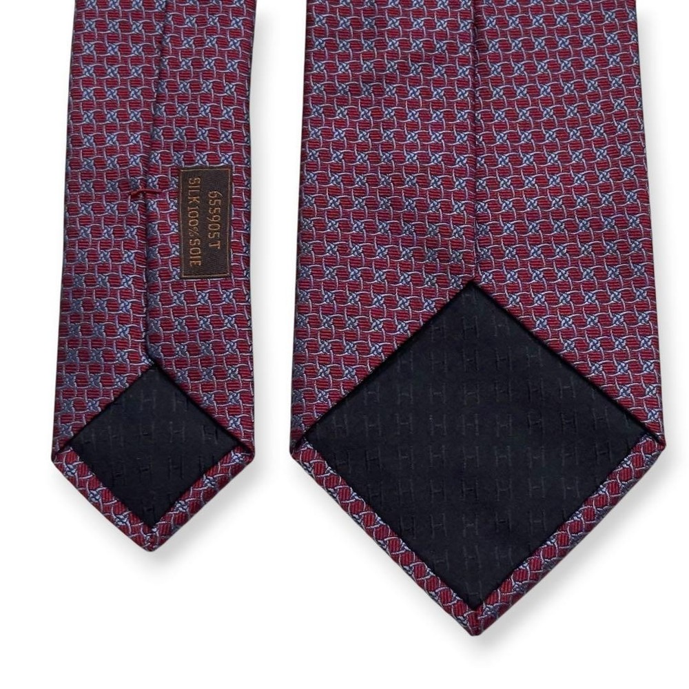 Condition HERMES Tie Hermes Pattern Jacquard Glossy 8cm