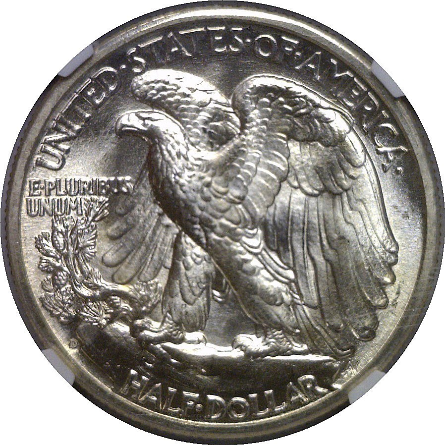 1942-D Walking Liberty Half Dollar NGC MS-67+