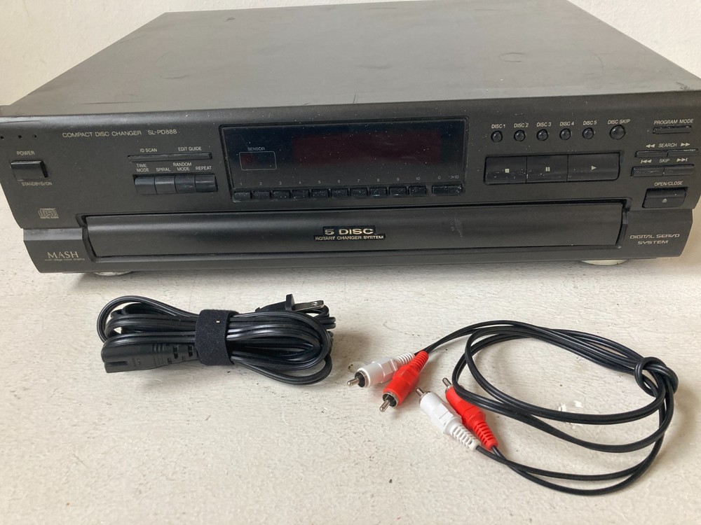 Technics SL-PD888 MASH 5 Disc Rotary Changer System Compact Disc Changer Tested