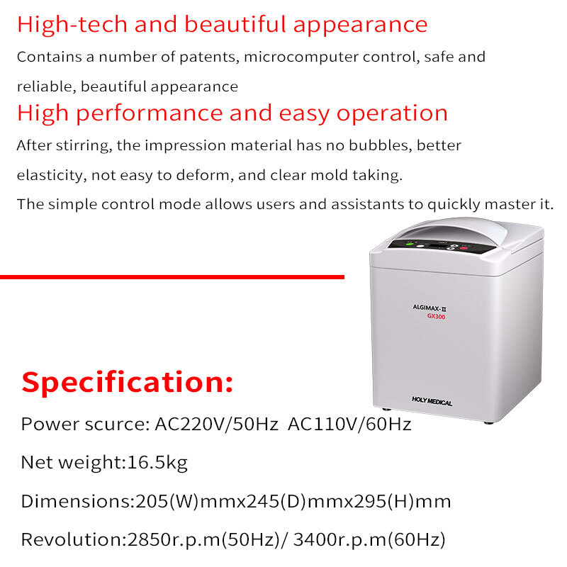 Dental Automatic Alginate Mixer Impression Materials Mixing Machine with Cups US