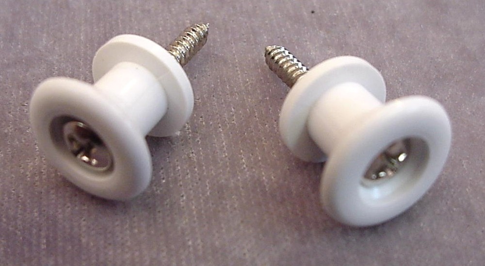 WHITE GUITAR OR MANDOLIN STRAP PINS - ENDPINS