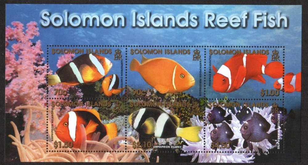 Solomon Islands Stamp 926a  - Reef fish