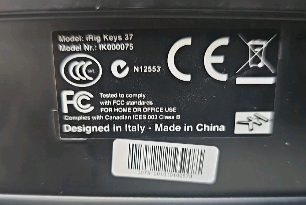 IK Multimedia iRig Keys Mini 37 MIDI Controller Keyboard iPhone iPad Untested