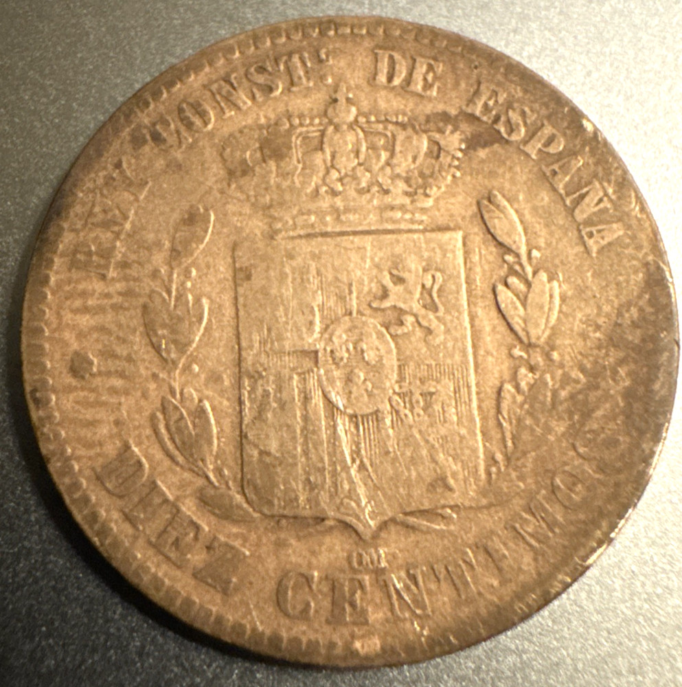 1877 Spain 10 Centimos
