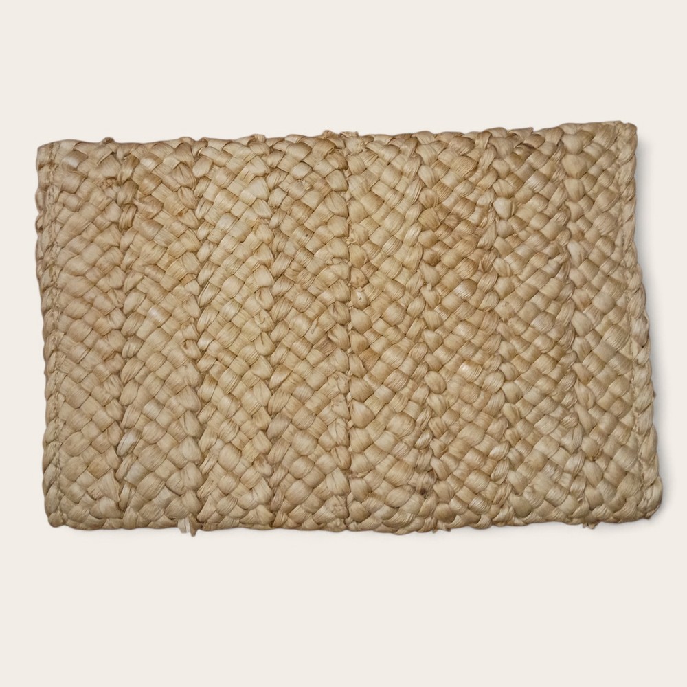 Vintage Woven Straw Clutch Bag