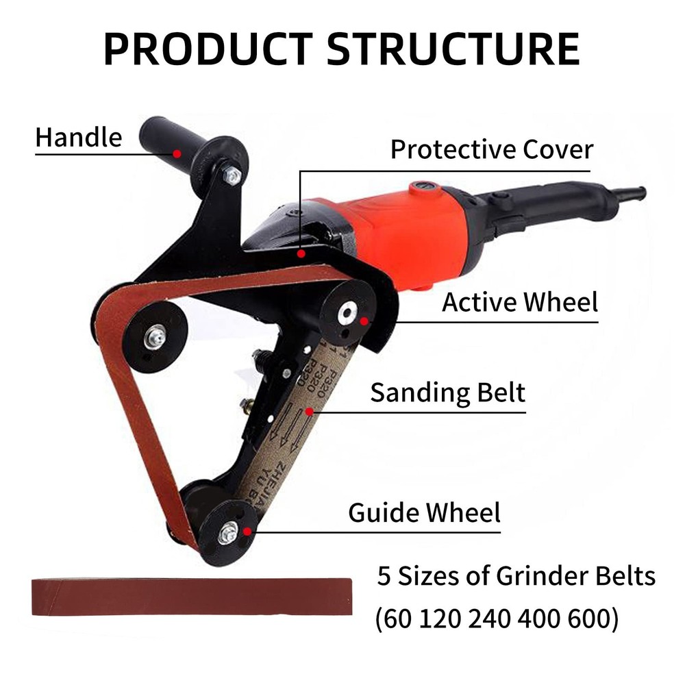 Belt Sander Attachment Grinder YSJWAER - Adapter Angle Grinder Sanding Attach...
