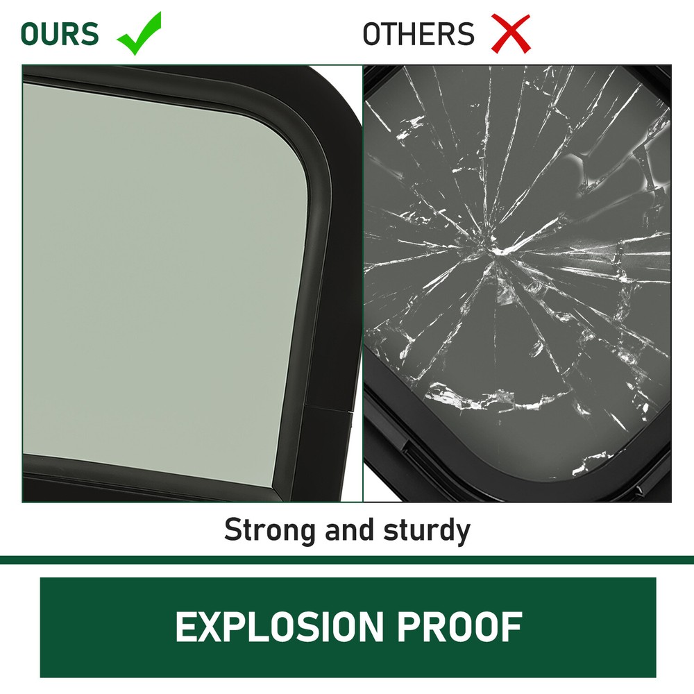 2 Pack 12 x 22 Wall Vertical RV Window Cargo Trailer W/ Screen & Trim Ring