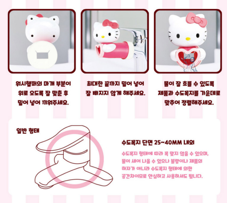 HELLO KITTY Character Wash Helper Faucet