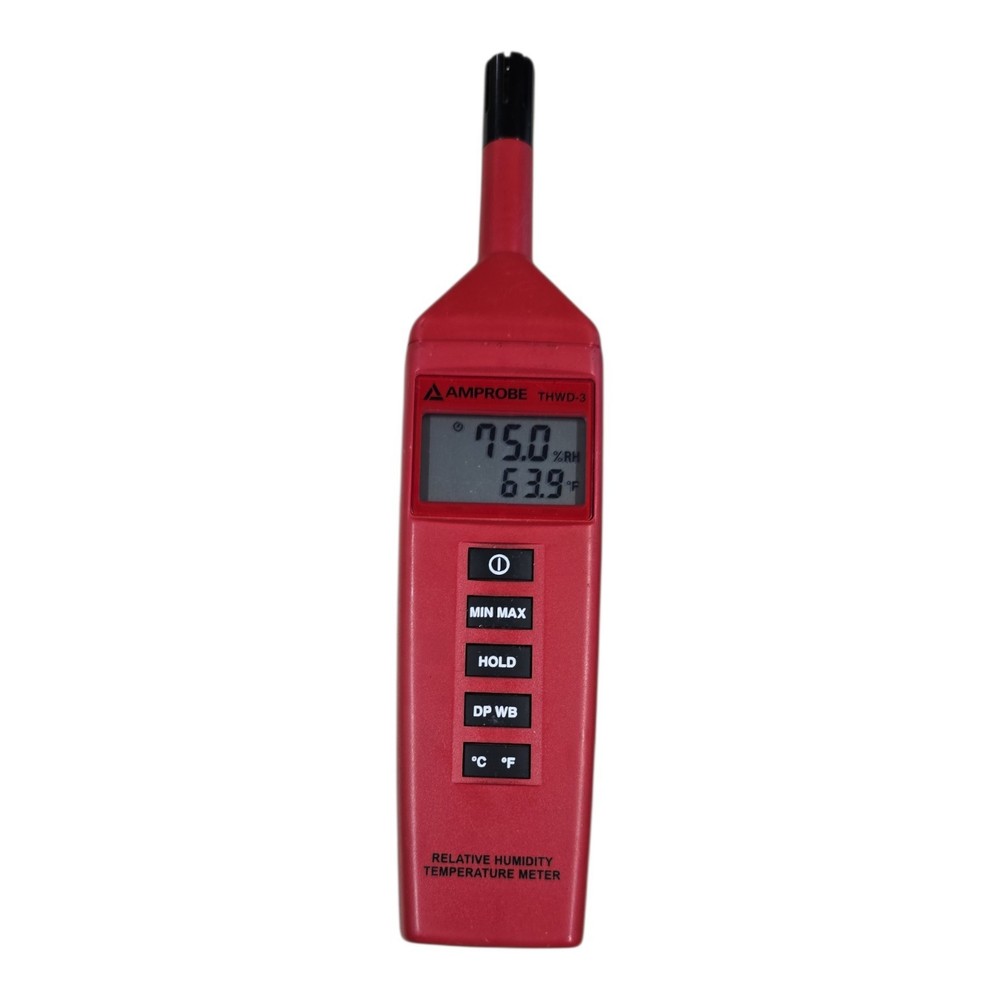 Amprobe THWD-3 Relative Humidity Temperature Meter Psychrometer Dew Point WB