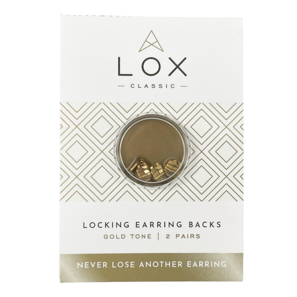 LOX classic locking earring backs yellow gold tone