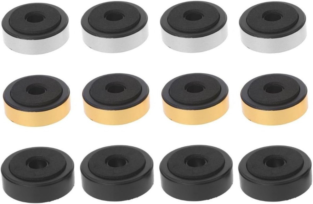 12 Pack Speaker Isolation Feet Amplifier 48Mm Plastic Shock Absorption Base Pads