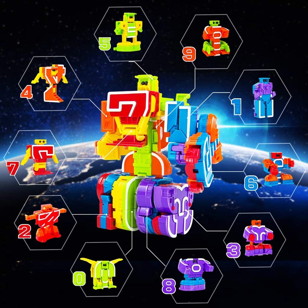 Number Bots Robot Toys for 3-5, STEM Learning Educational Math with Number Bl...