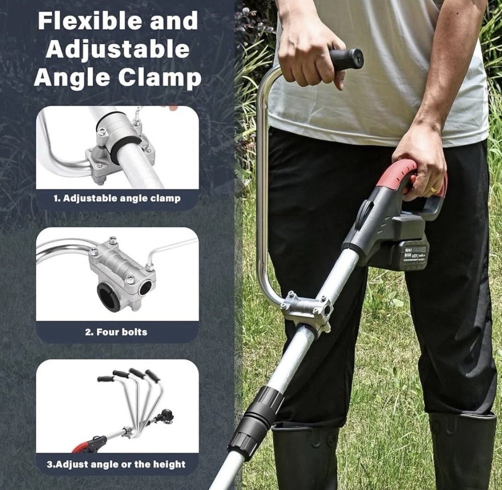 Ergonomic String Trimmer Grip, Weed Eater Handle Extension with Bracket Clamp